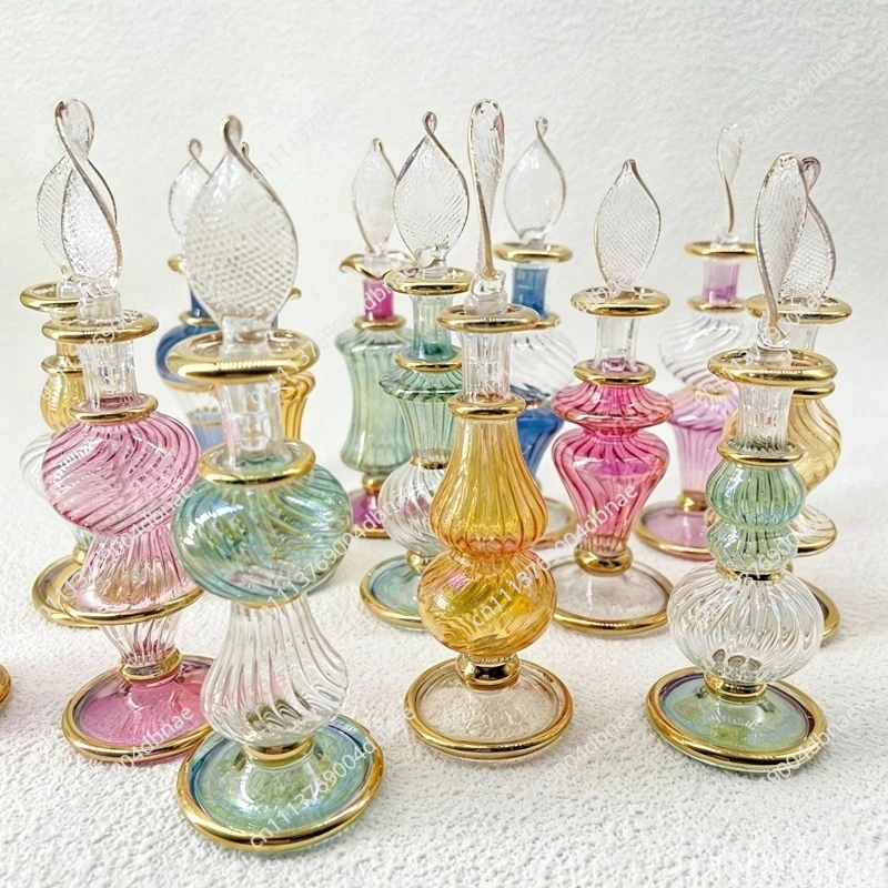 Egyptian perfume bottle, handmade 8cm flavor bottle, glass bottle for delicate ornaments, ornaments and souvenirs