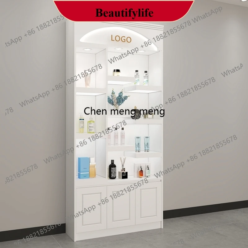 

F185 Modern Luxury Skin Care Products Display Cabinet Minimalist Beauty Salon Shelf High End Display Table Salon Furniture
