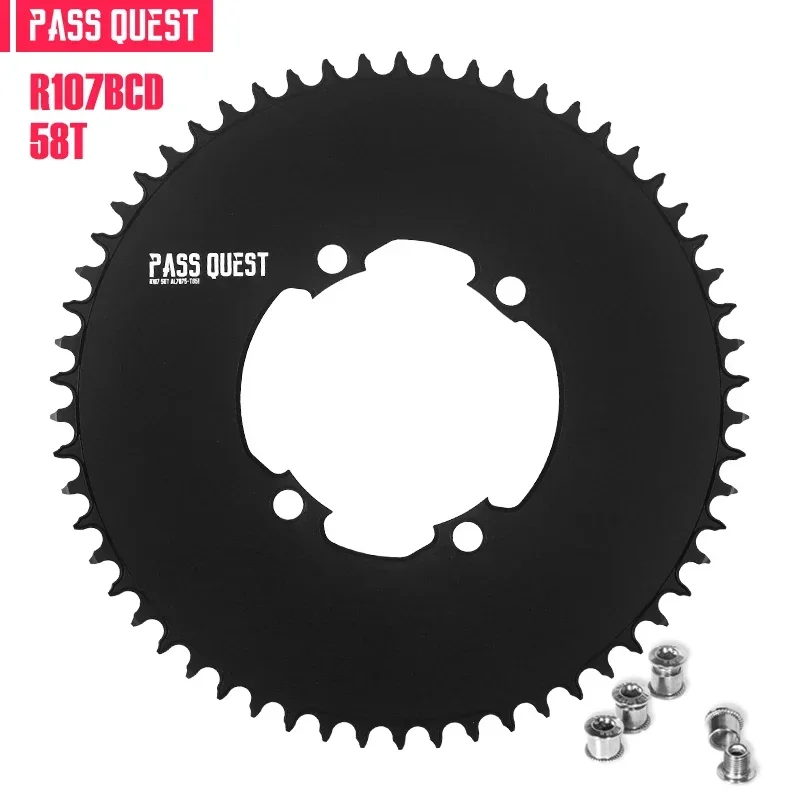 Pass Quest Round Kettingblad 107bcd Voor Sram Rivaliserende Axs 12S Crankset 107 Bcd Mtb Racefiets Kettingwiel 36 40 42 54 56 58 T