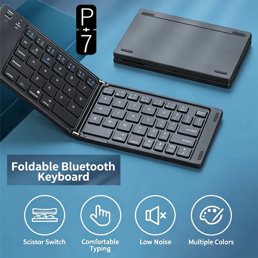 B028 Foldable Bluetooth Keyboard Portable Lightweight Universal For Android iOS Long Battery Life Compact Travel Keyboard