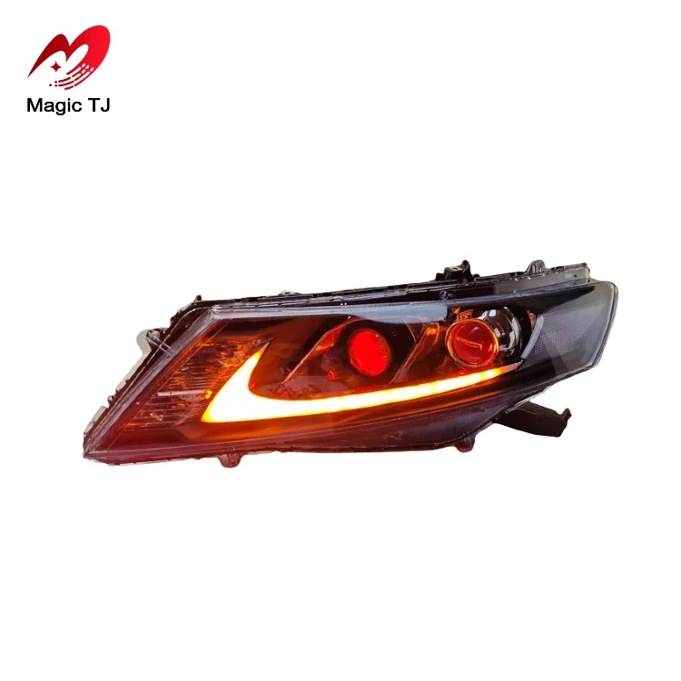 لهوندا ل سيفيك 8th الجيل 2012-2014 LED المصابيح الأمامية ديناميكية بدء التشغيل بدوره إشارة الخلفية DRL رئيس مصابيح 6000 كيلو اللون ل #3