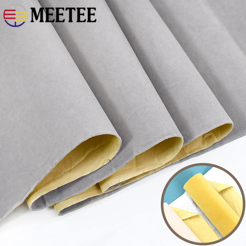 

45/90*145cm 1.2mm Thick Self Adhesive Velvet Fabric for Jewelry Box Sofa Display Cabinet Sticky Fabrics Furniture Decor Material