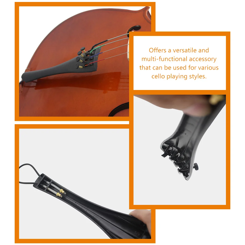 

Cello Accessories Parts Tailpiece Replacement Aluminum Alloy for Black Instruments Bridge