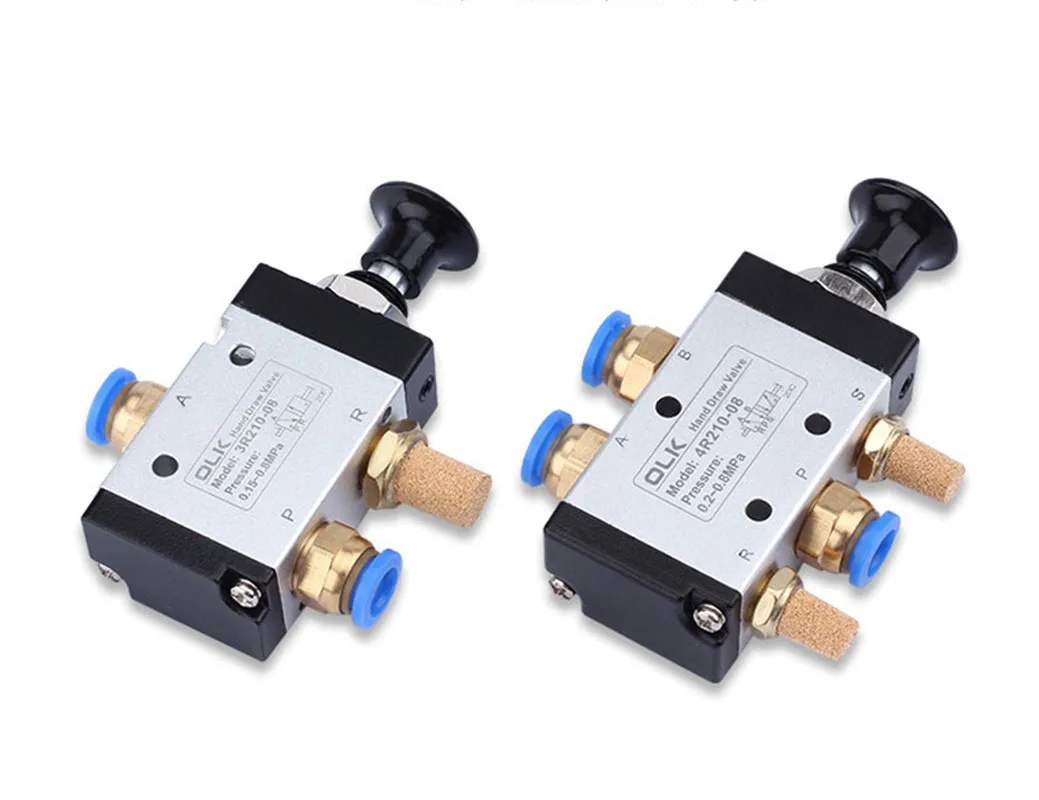 4R310-08 4R310-10 4R410-15 Valvola manuale a trazione manuale a cinque vie con ingresso aria a due posizioni