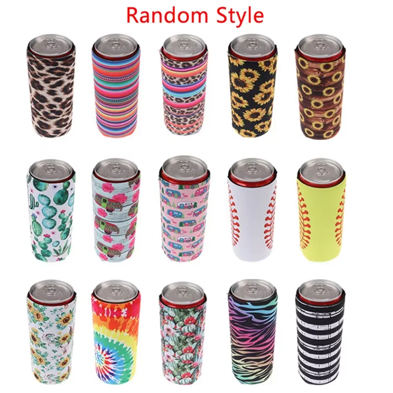 10pcs Anti-Slip 12oz Embossed Neoprene Water Bottle Insulator Sleeve Drinking Glass Cover for BBQ Camping Party