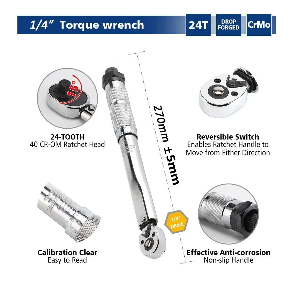 Imagem -02 - Micrômetro Torque Ajustável Spanner Hand Tool para Carro Bicicleta Moto Uso Drive 2210nm Alta Qualidade