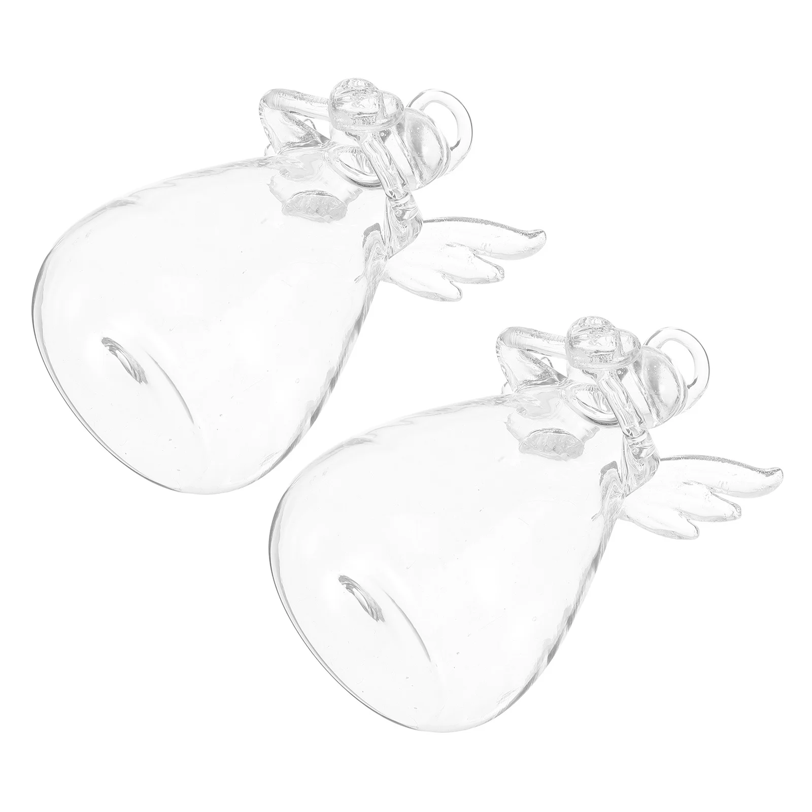 

2Pcs Glass Vase Modern Chic Design Texture Home Decoration Hydroponic Planter Floral Arrangement Container