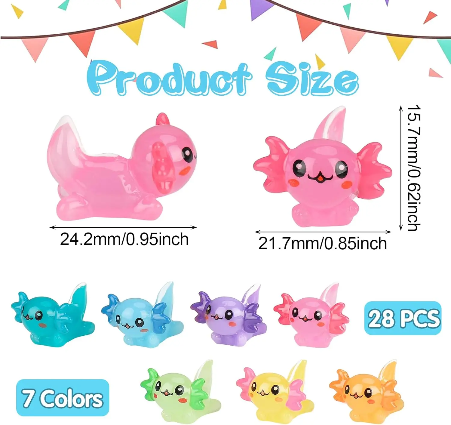 10/20 قطعة شخصيات صغيرة من الراتنج Axolotl تمثال Axolotl صغير لون عشوائي حيوانات مصغرة الحلي DIY بها بنفسك حديقة الجنية بوعاء