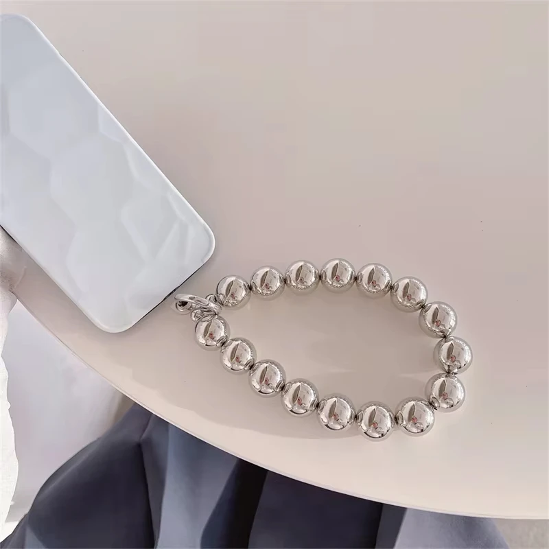 Electroplating Bead Lanyard Charm Phone Chain