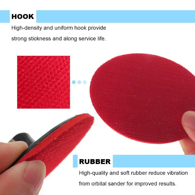 1 قطعة 4 بوصة خلفية حمراء الأسنان الداخلية قرص تلميع كهربائي M10 قرص صنفرة بلاستيكي لعجلة تلميع #6