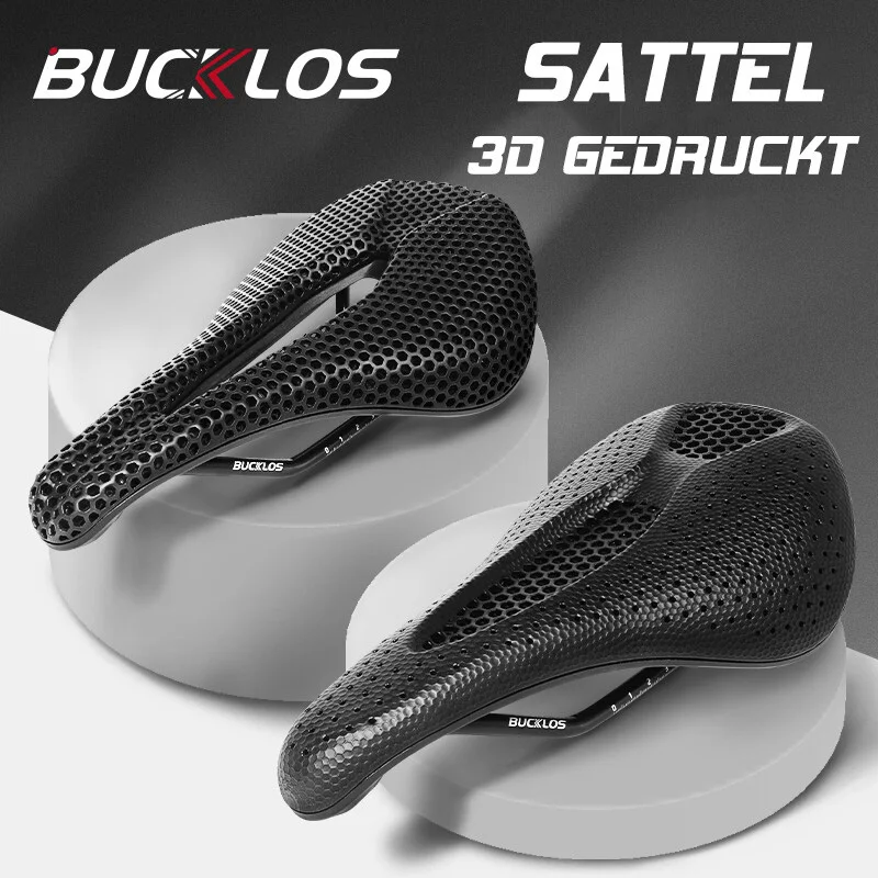

BUCKLOS 3D Printed Saddle Hollow Breathable Mountain Bike Seat Road Bicycle Strong Nylon Ultralight Saddle Mtb Seat Cushion