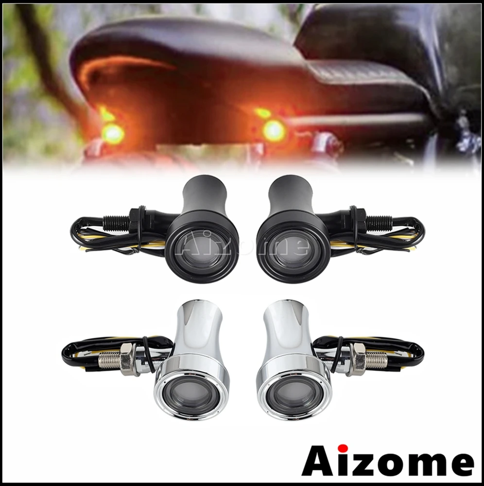 

Универсальные мотоциклетные 10 мм алюминиевые фонари поворота для Harley Suzuki Custom Chopper Cafe Racer Blinker