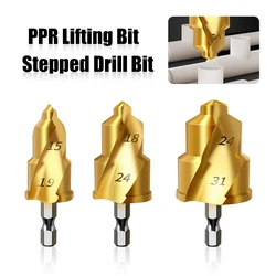 6.35mm PPR High Speed Steel Spigot Reamer Hexagonal Shank PVC Pipe Plastics Pipes Repair Plumb Fit Ream Hole Elbow Tee Plumber