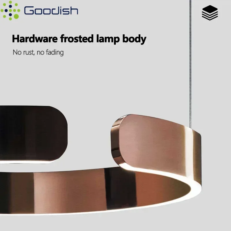 الشمال الحديثة قلادة LED أضواء مصابيح فاخرة للمطبخ المعيشة الطعام غرفة نوم نحى دائرة خواتم المنزل الديكور الثريات