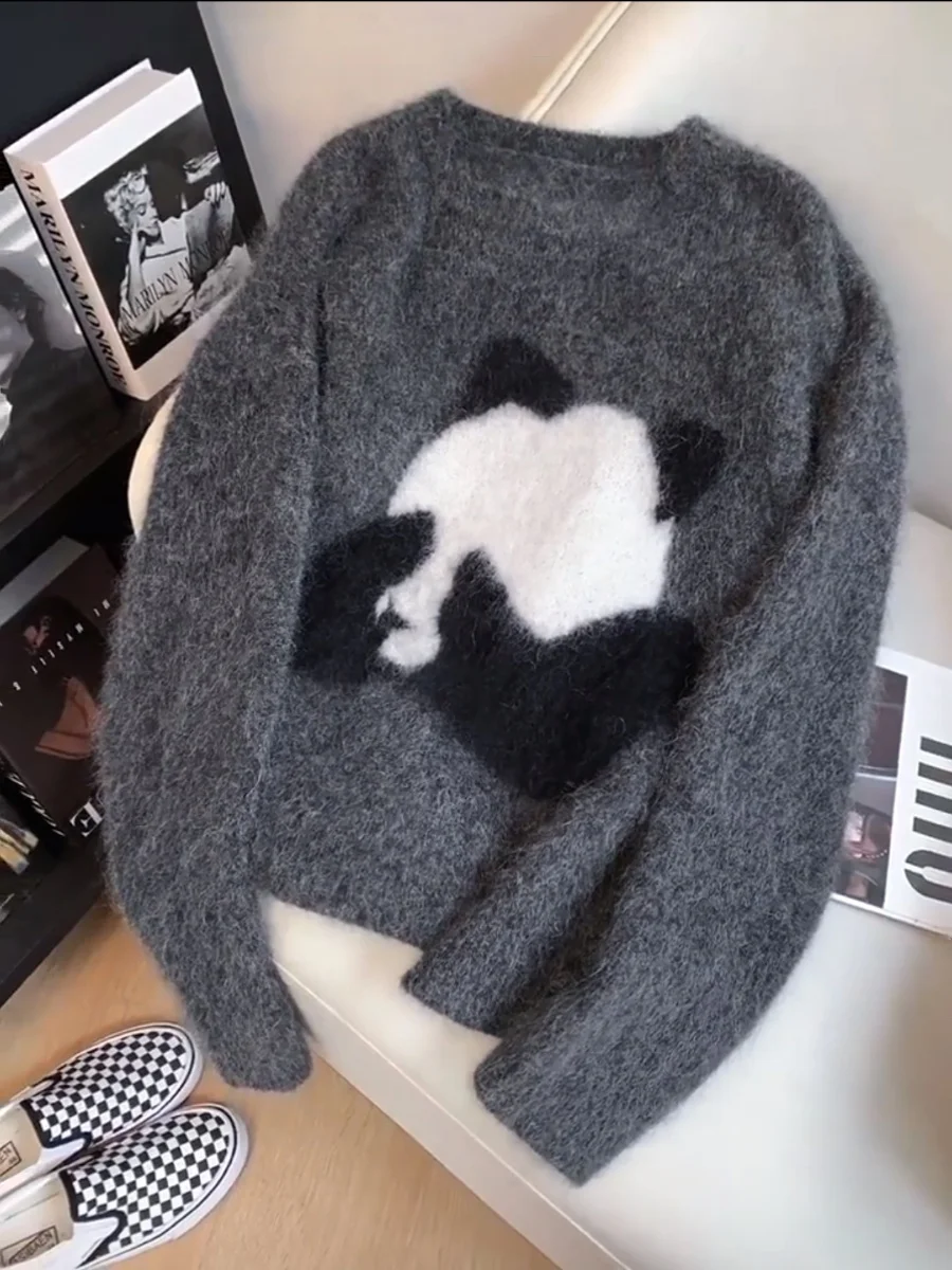 

Thiened Warm Knitted Slimming Camel Hair Sweater Autumn Winter Inner And Outer Wear Comfortable Breathable Soft Touch Sweater