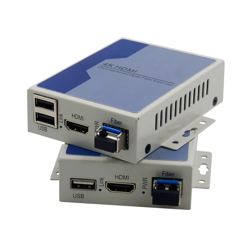 1pair High Definition 4k Optical Video Converter 10ge 1 Channel Optical Fiber Transceiver Module