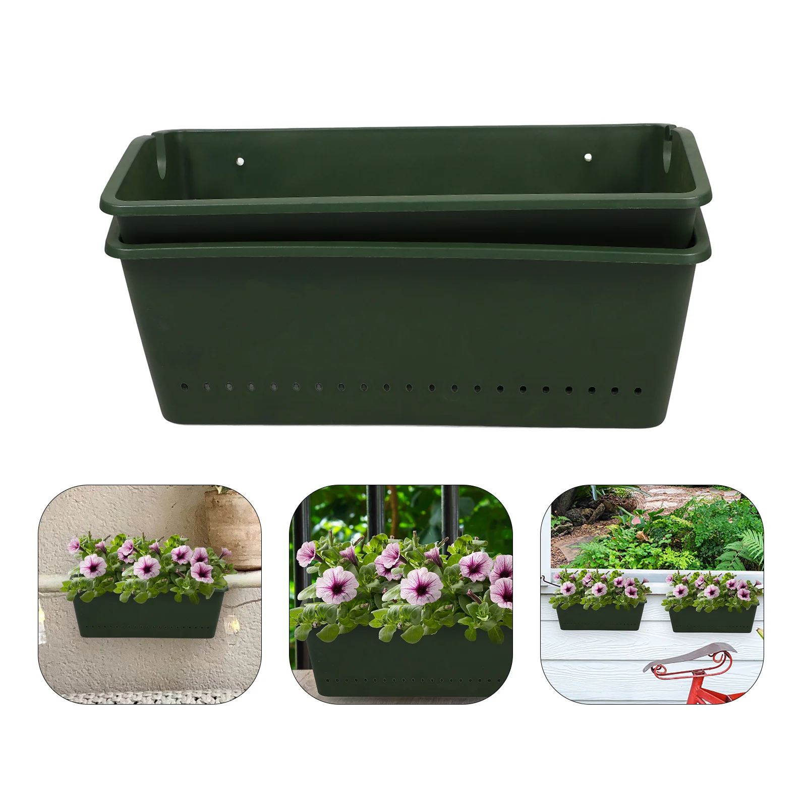 

2Pcs Wall Planter Vertical Outdoor Creative Plant Pots for Balcony Garden Living Room Yards Fence Vertical Wall Planter