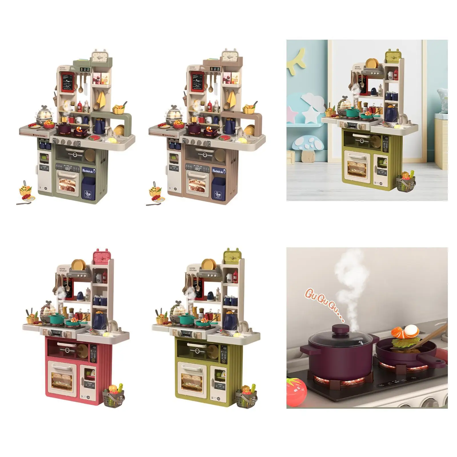 Fingir acessórios de cozinha fingir jogar brinquedo simulação realista brinquedo de cozinha para crianças meninos crianças presentes de aniversário