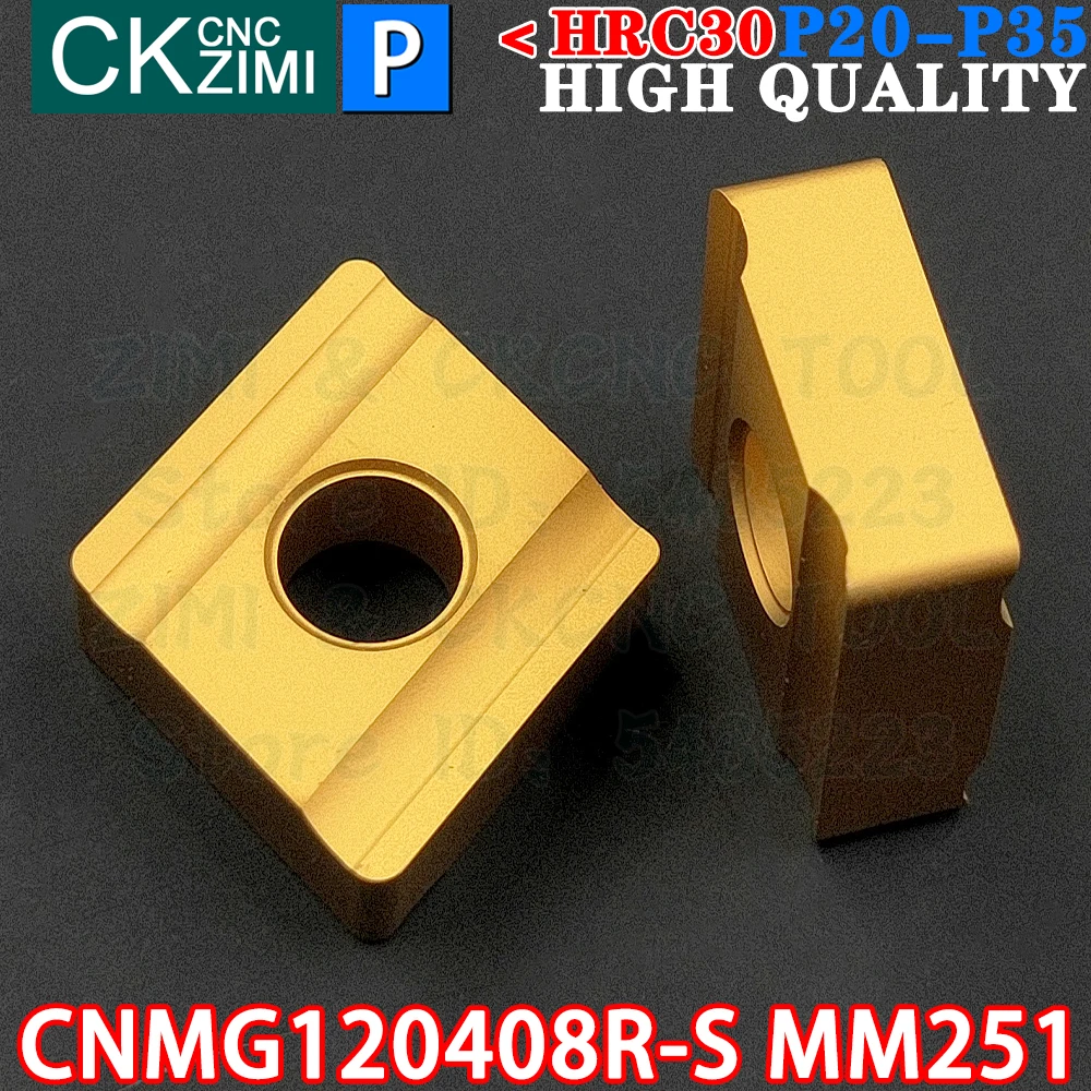 CNMG120408R-S MM251 CNMG 120408R S MM251 pastilhas de metal duro Corte Pastilhas com ranhuras Ferramentas de torneamento Fresa CNC Ferramentas de torno de metal CNMG1204 CNMG 1204 para aço