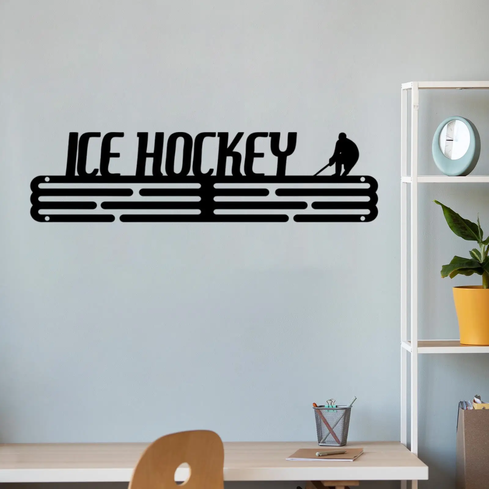 Ice Hockey Medal Hanger Easy to Install Display Hanger Rack Frame for Ice Hockey