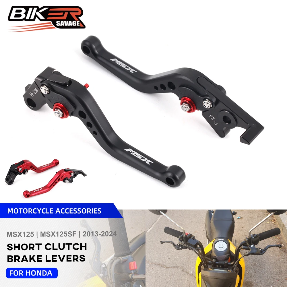 

Регулируемые рычаги тормозной муфты MSX125 для Honda MSX125SF GROM 125 2013-2024, аксессуары для мотоциклов, короткие передние ручки управления