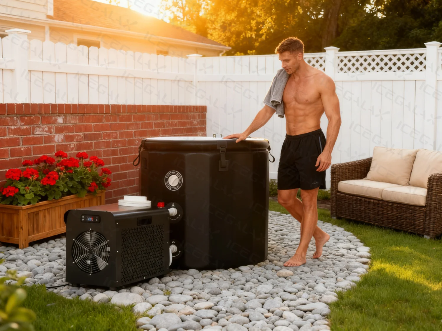 Adult Cold Plunge Tub with Chiller Smart Control Portable Ice Bath Recovery