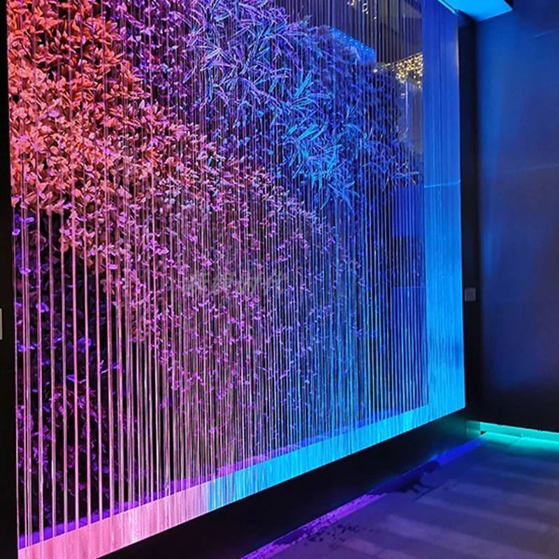custom.Digital Fountain Hotel Indoor Commercial Decoration  Artificial Waterfalls