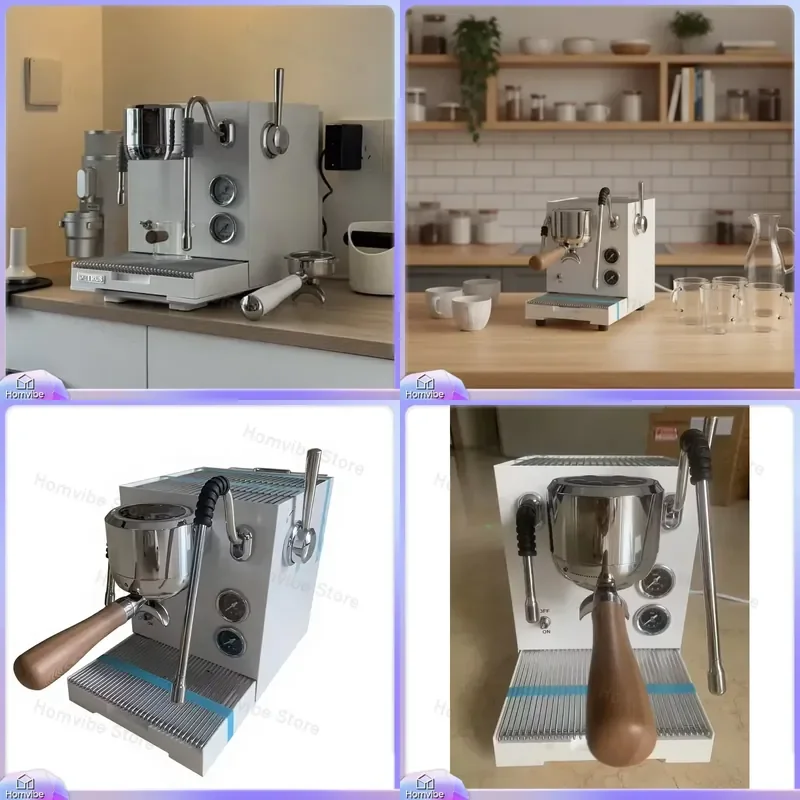 Stainless Steel 9 Bar Semi-Automatic Espresso with Steam Wand for Milk Frothing Home Coffee Maker Barista
