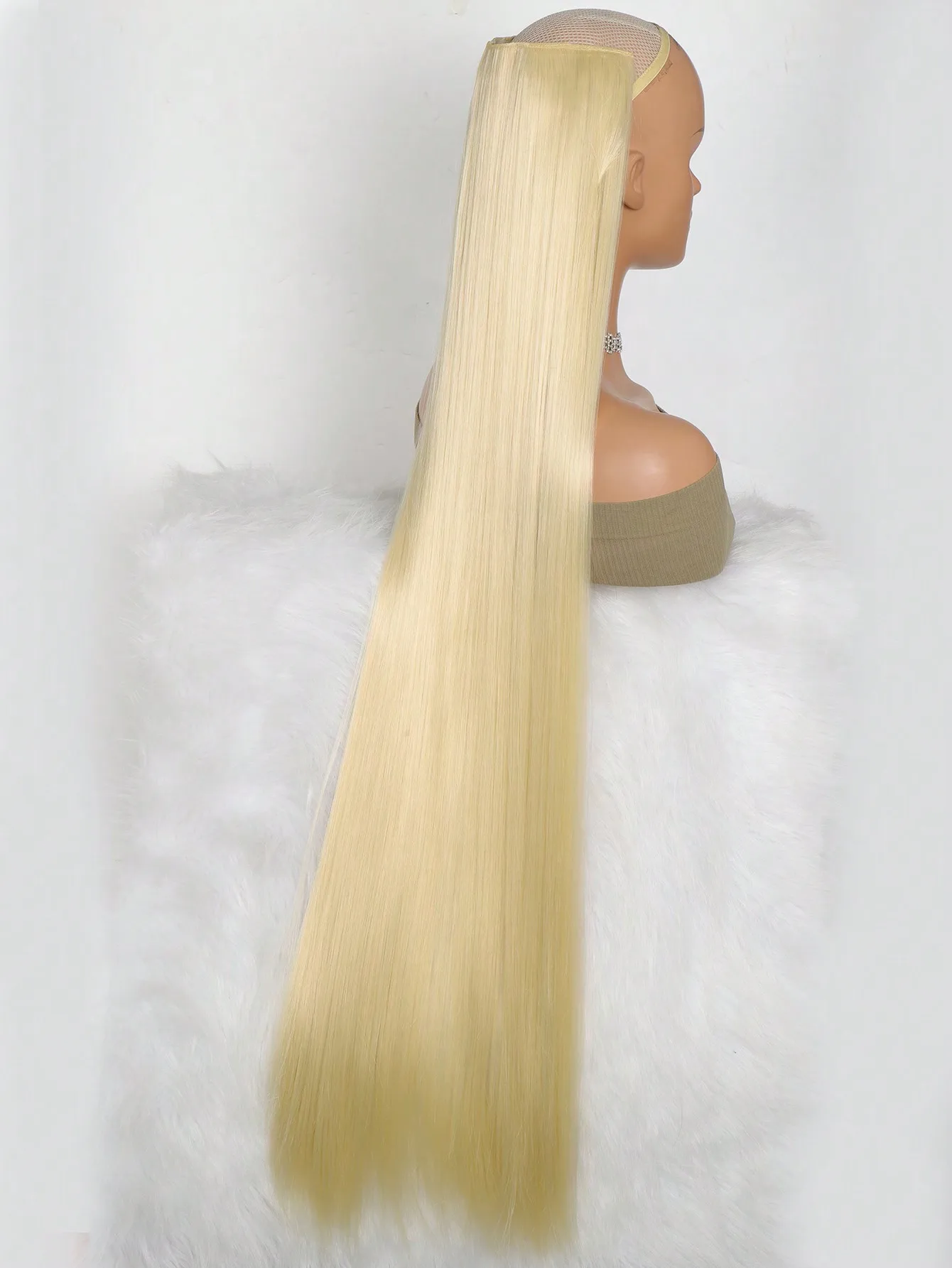 Aosiwig synthetische super lange gerade 100cm 5 Clip in Haar verlängerung Natur haar schwarz blond gefälschte falsche Haarteil für Frauen