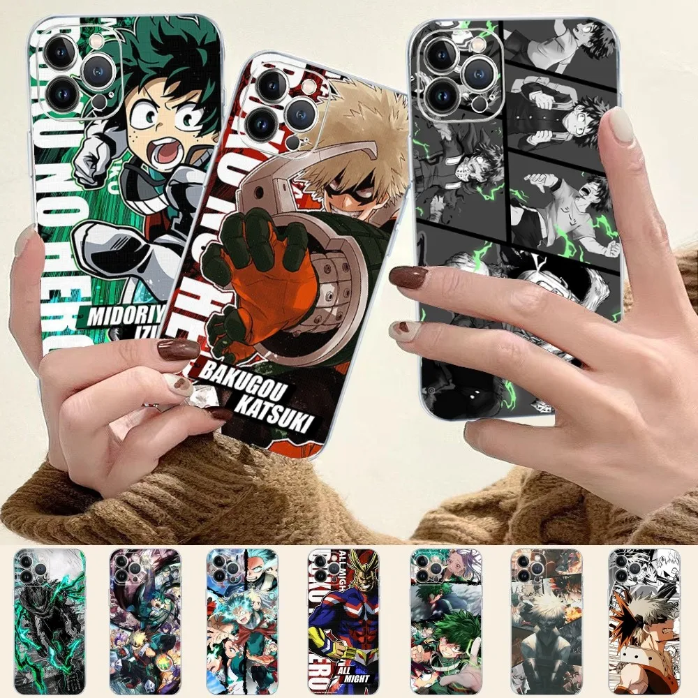 My Hero Academia Phone Case For iPhone 15 14 13 12 Mini 11 Pro XS Max X XR SE 6 7 8 Plus Soft Silicone Cover