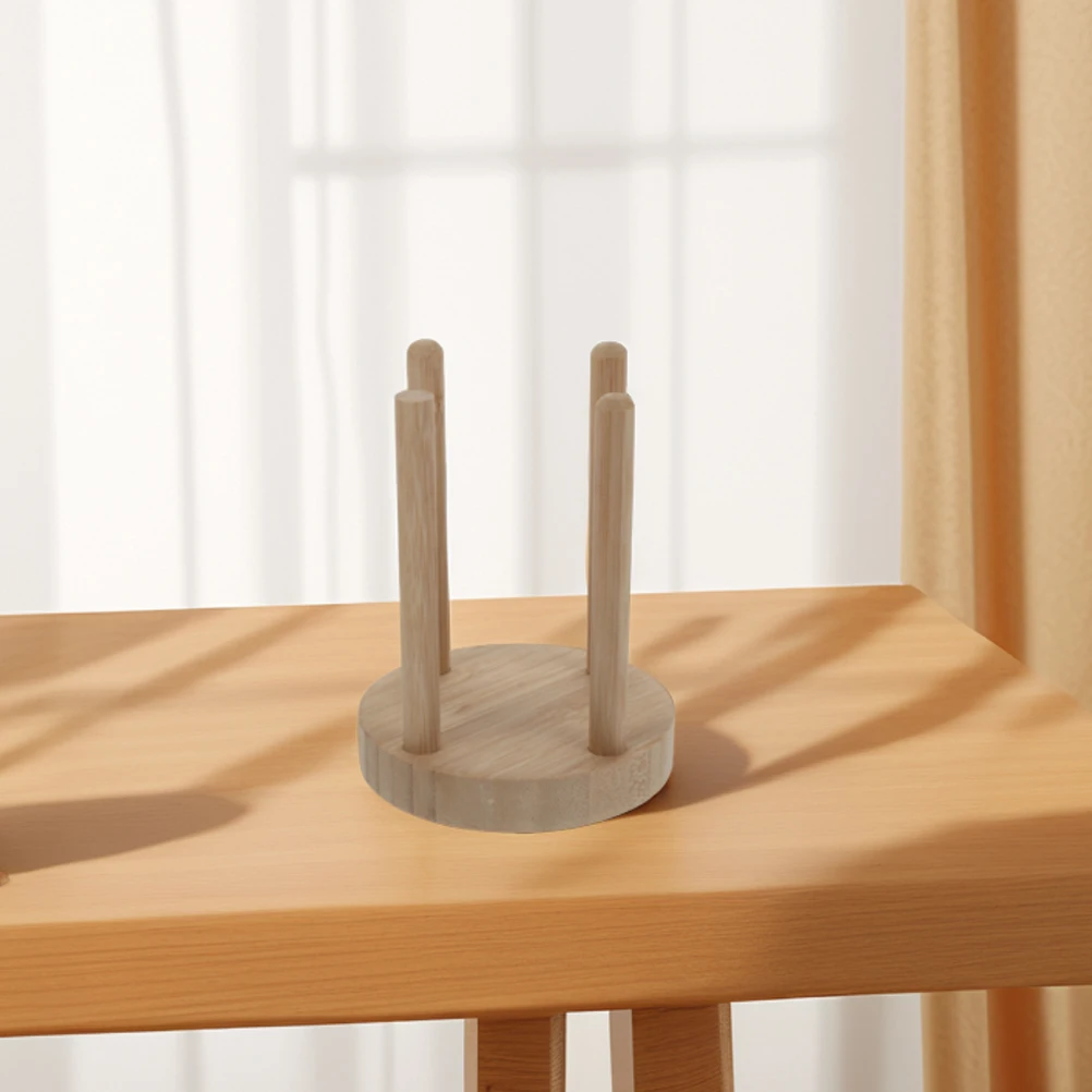 

Wooden Cup Storage Rack Coffee Station Organizer for Countertop Bathroom Paper Cups Holder Dispenser