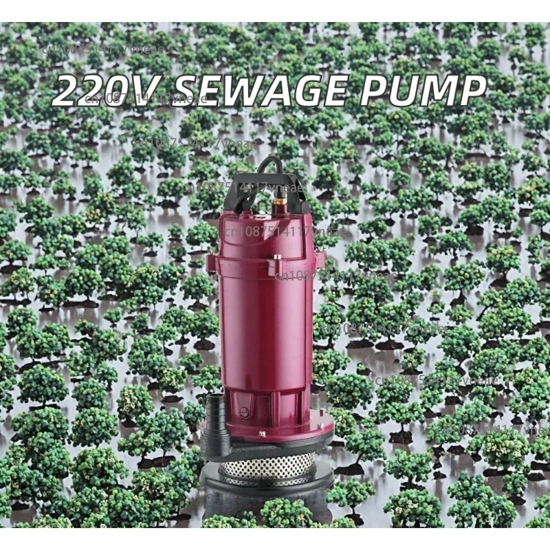 220V AC Submersible Sewage Pump High Pressure Centrifugal Booster Pump for Irrigation Agriculture Well Pumps