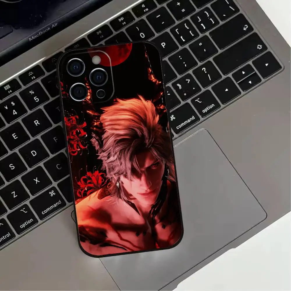 حافظة هاتف G-Game LOVE AND DEEP SPACE لهاتف iPhone 17,16,15,14,13,12,11 Plus، Pro Max، XS، غطاء أسود من السيليكون الناعم