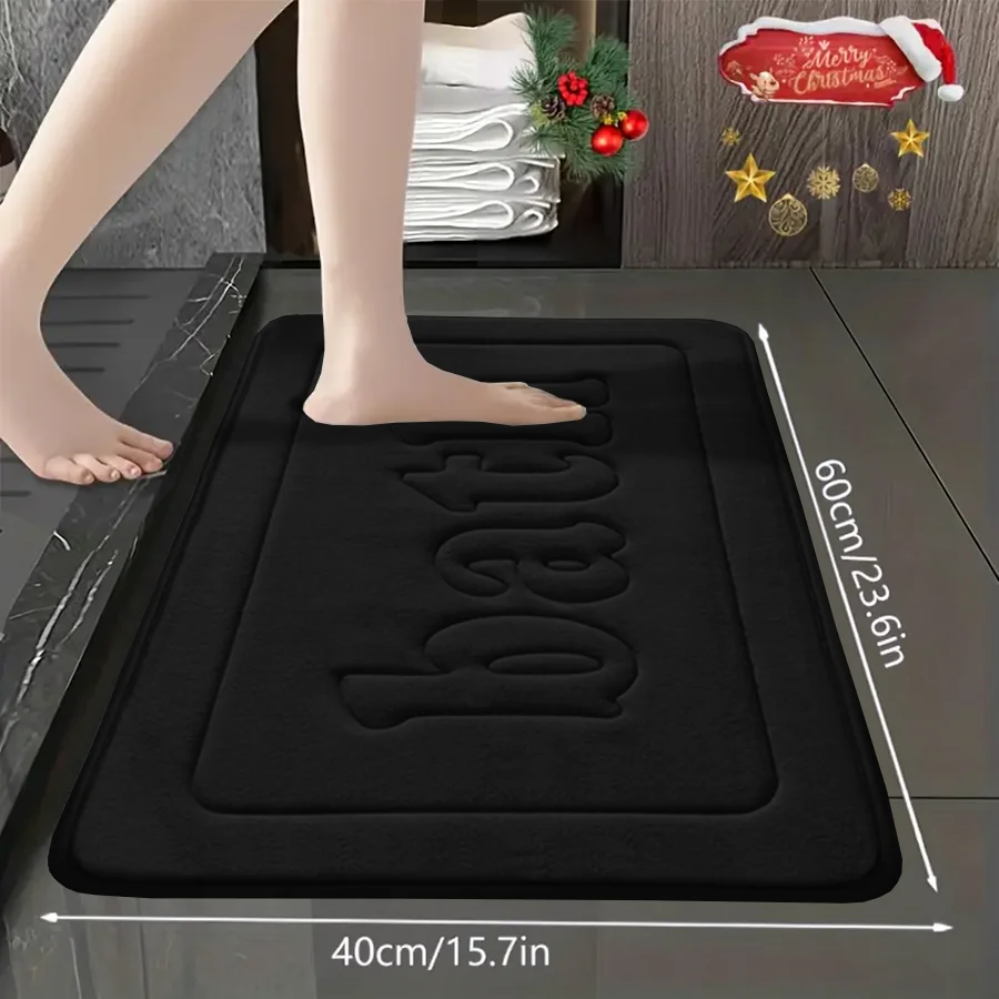 Luxurious Memory Foam Bathroom Mat |   Super Soft and Thick 25D, Non-Slip, Machine Washable, Quick-Drying Polyester Bathroom Rug, Suitable for Living Room, Kitchen, Laundry Room, Bedroom.