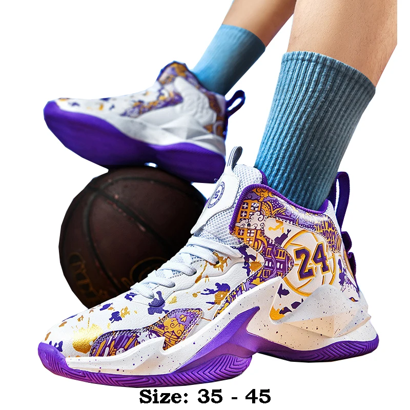 

High quality casual sport shoe for men new 2025 size 35 44 45 comfortable outdoor running basketball Sneakers shoe white print