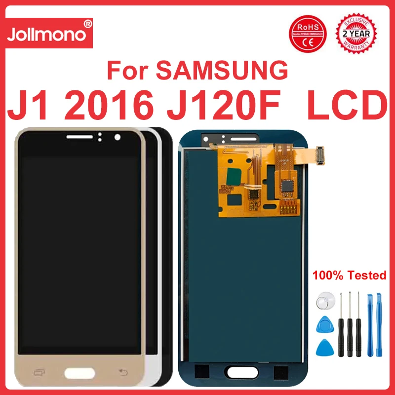 

ЖК-дисплей 4,5 ''J120 для Samsung Galaxy J1 2016, ЖК-дисплей с сенсорным экраном и дигитайзером в сборе для Samsung J120, J120F, J120H, J120M