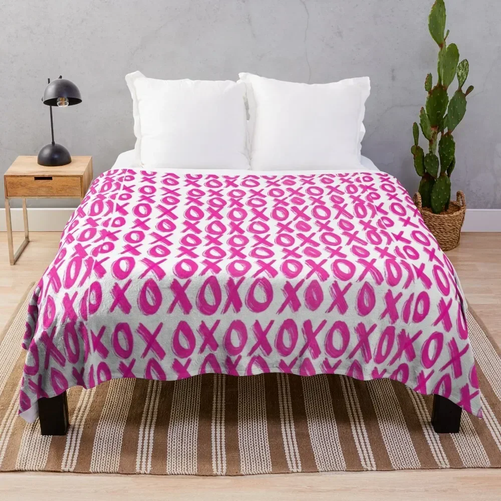 

pink xoxo print Throw Blanket Nap Baby Sofas Luxury Brand Blankets