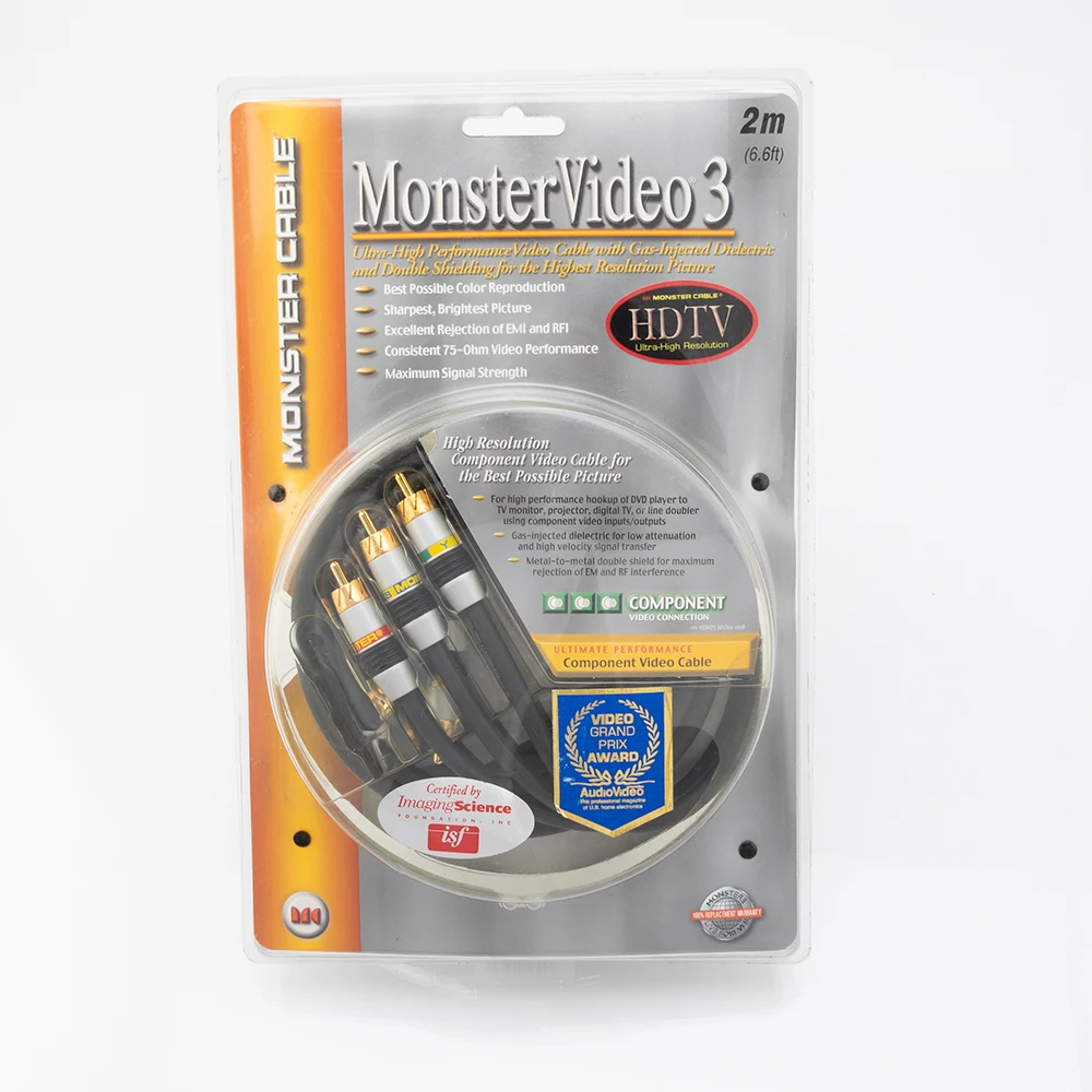 MONSTER Cable MonsterVideo3 Component Cable MV3CV-2M -6.6ft Monster Video 3 High-Resolution