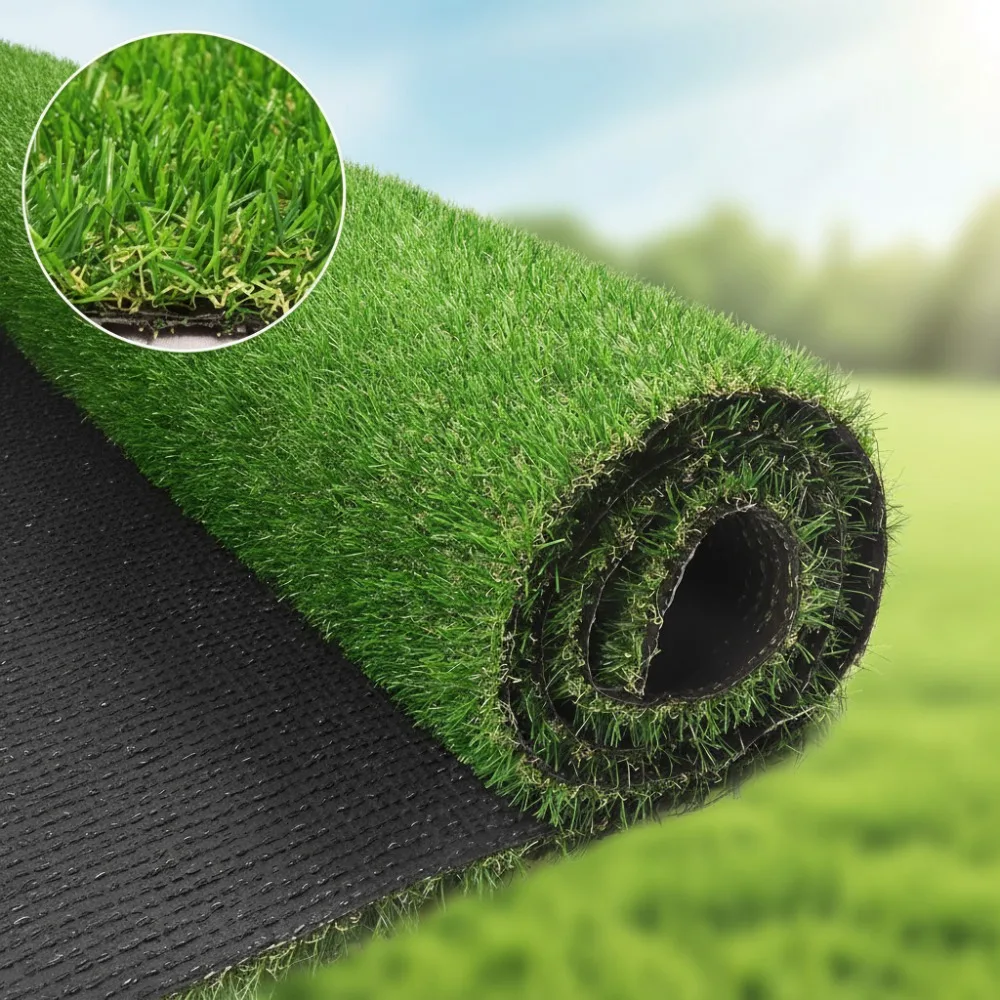 

Realistic 20MM Artificial Turf Grass Rug with Drainage Holes, Indoor Outdoor Lawn for Backyard Patio Pets