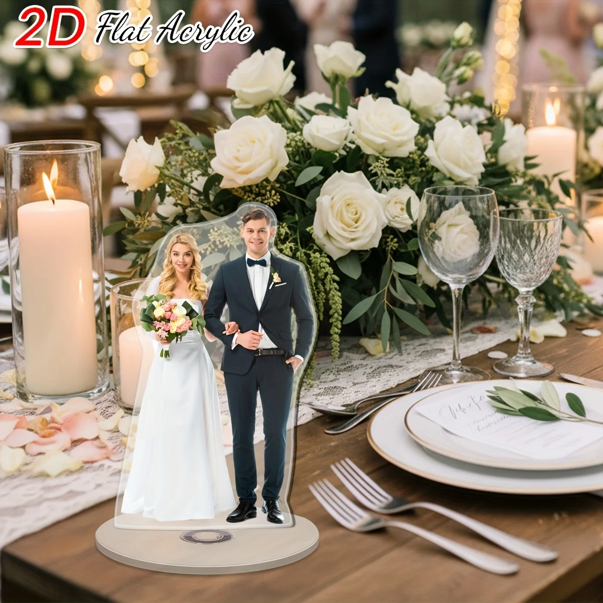 2D Flat Custom Acrylic ' Photo Rotating Ornament Showcasing ' Innocence And Cuteness, 360-Degree Rotatable Personal
