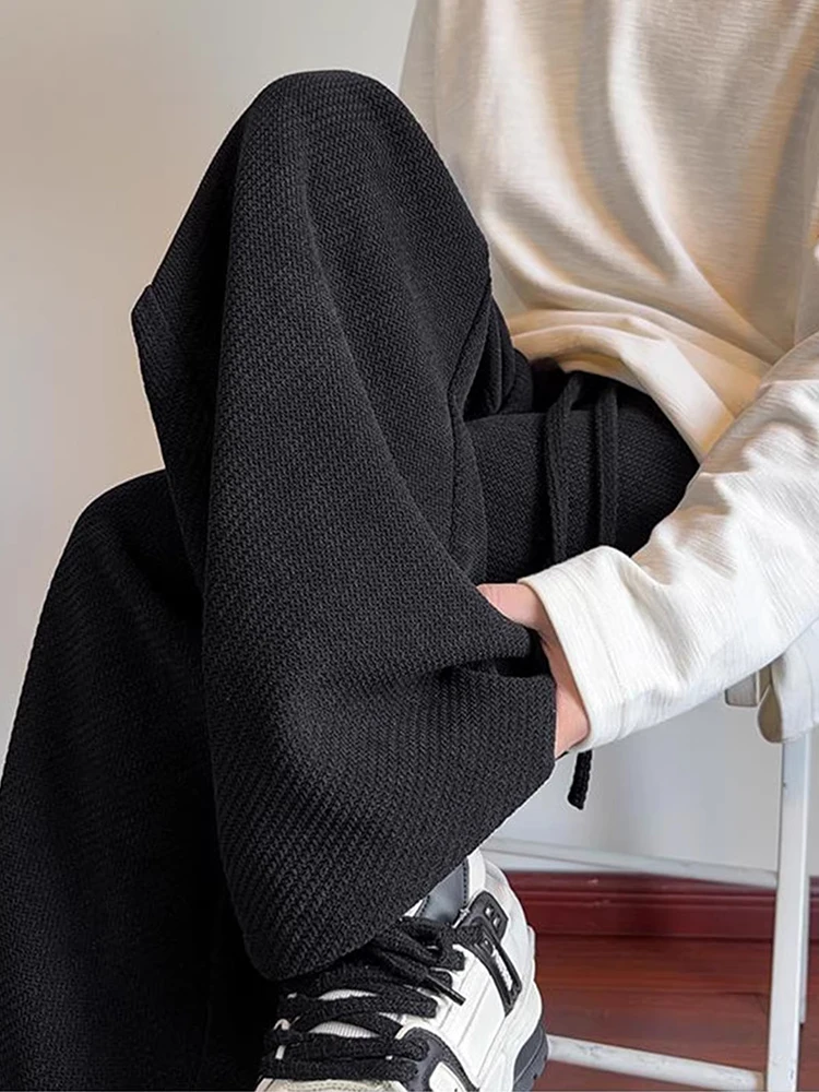 

Мужские повседневные брюки Bla Fce с прямым кроем и подкладкой, зимние широкие спортивные штаны свободного кроя, струящиеся брюки-джоггеры