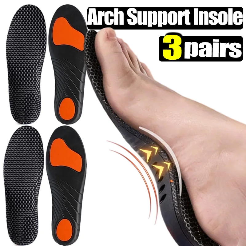 

1/3Pairs Flat Feet Arch Support Insoles for Man Woman Planter Fasciitis Shock Absorption Shoes Pads Orthopedic Sports Insole