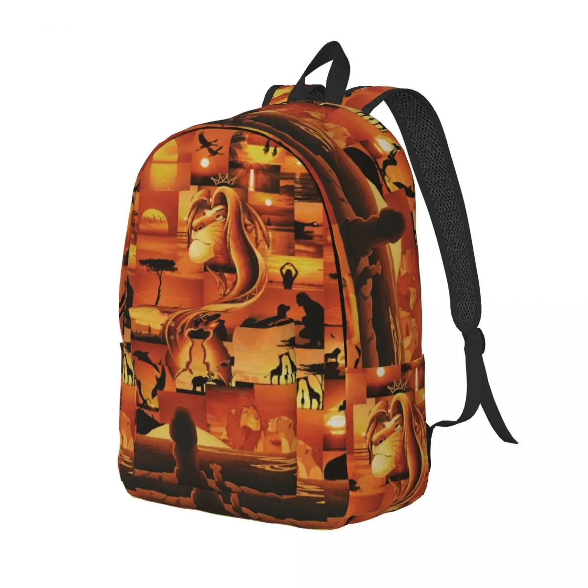 Custom The Lion King Wallpaper Canvas Backpacks Women Men Casual Bookbag for School College Bags