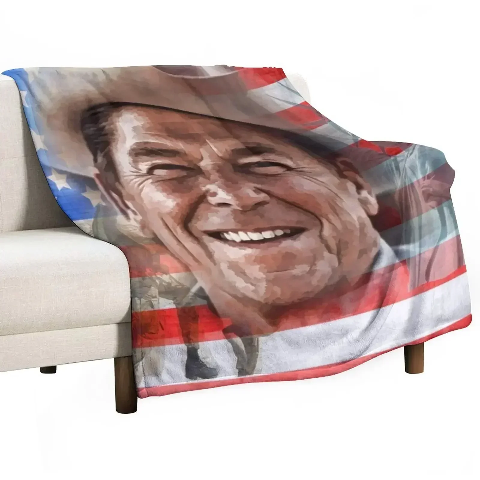 Ronald Reagan Throw Blanket Furry valentine gift ideas Giant Sofa Blankets