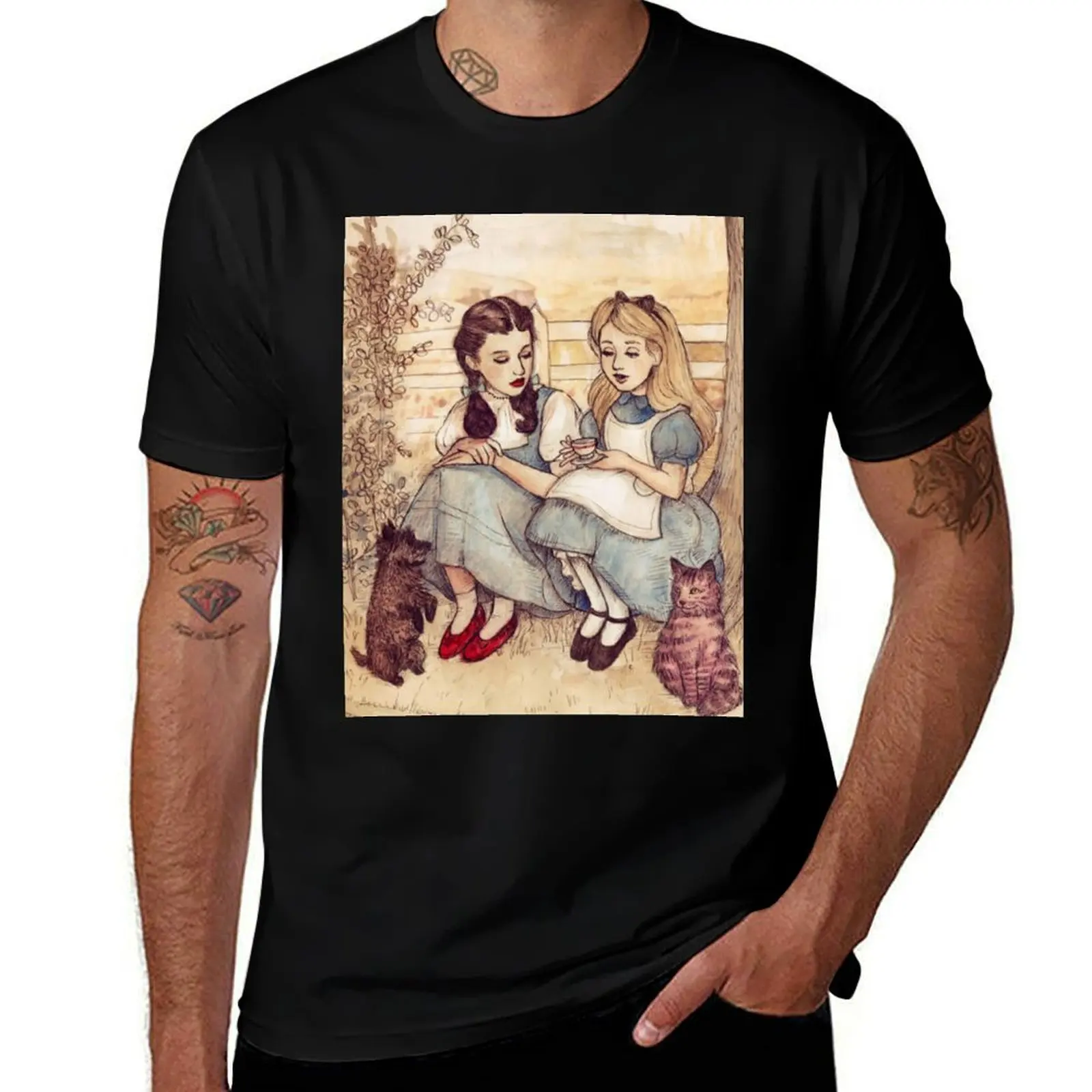 

Dorothy and Alice T-Shirt customs design your own summer shirt clothes plus sizes mens shirts graphic tee