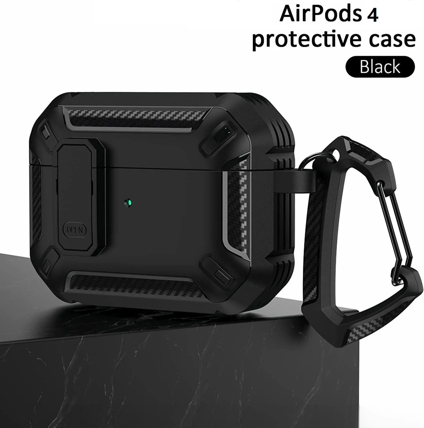 

Carbon Fibre for Airpods 4 Case With Switch Headset Case Shockproof Cover For Men Case for Airpods 4 Airpods Pro1 2 Airpod3 Case