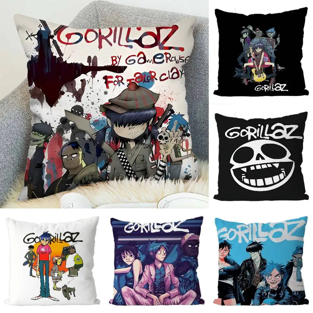 

G-Gorillaz Music Pillow Case Luxury Double-sided For Car Pillows 40x40 Cushions Cover Home And Decoration Sofa Pillowcase 50x50