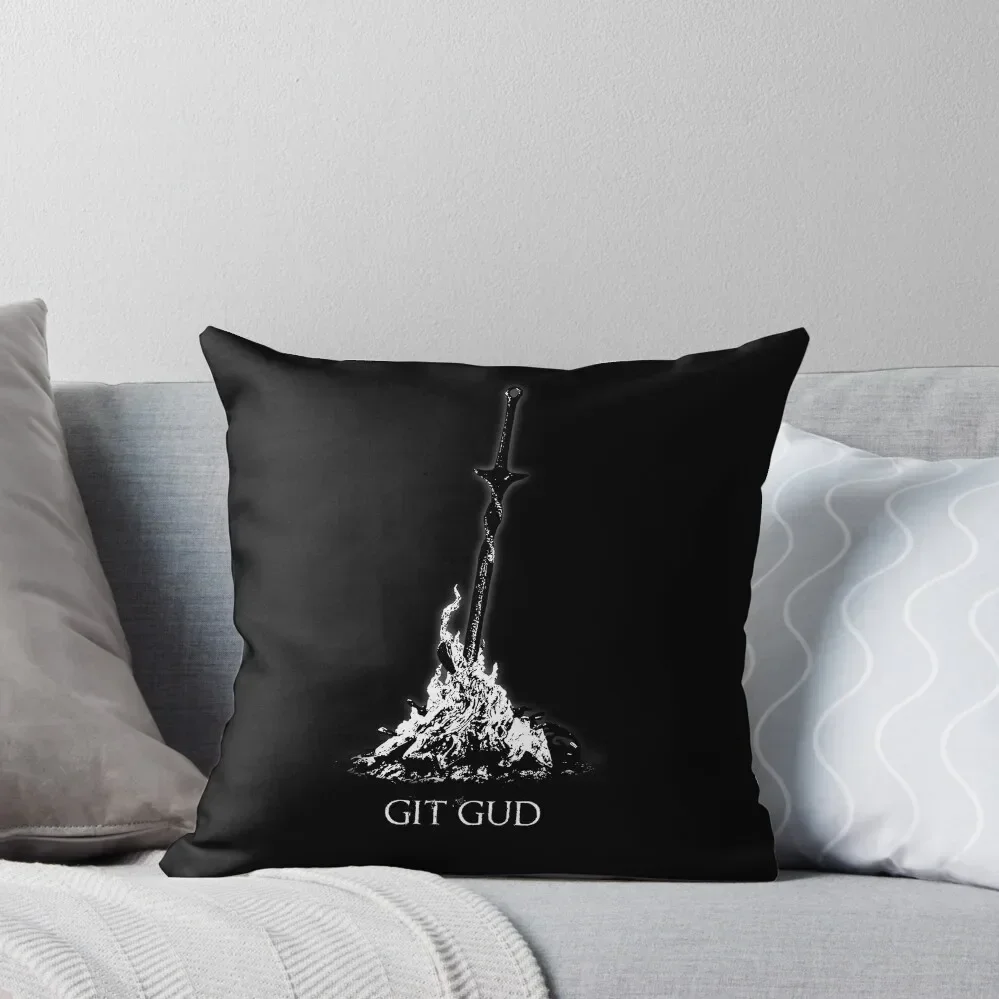 

Git Gud bonfire Throw Pillow Christmas Covers Pillowcases Cushion Covers Sofa Sitting Cushion Covers For Sofas pillow
