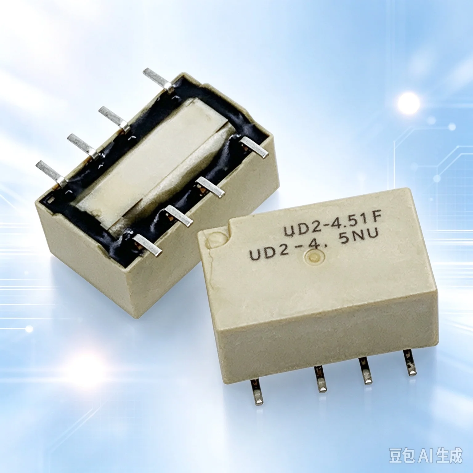 20pcs  Genuine UD2-4.5NU UD2-5NU UD2-12NU Relay for Signal Switching,8Pin 1A DPDT