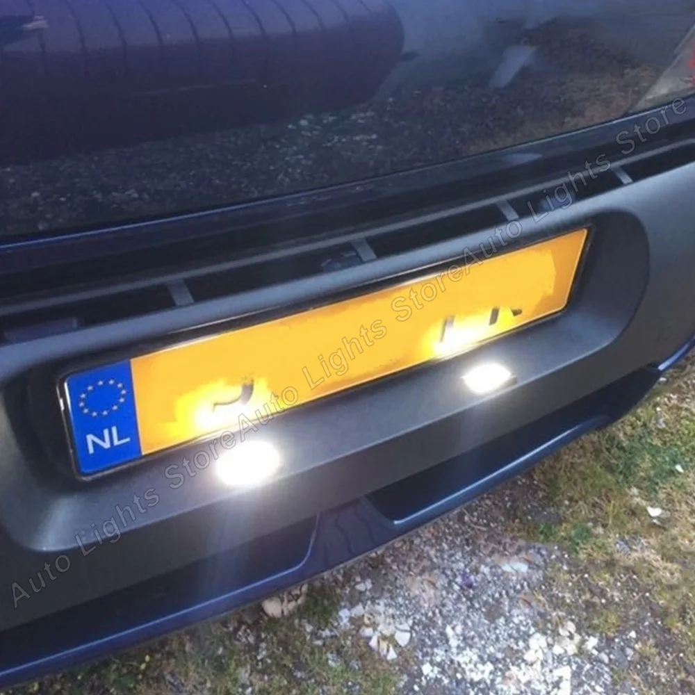 2PCS For Smart Roadster 452 2003 2004 2005 2006 LED License Number Plate Lights No Error OEM NO.A4528200056 Plug&Play